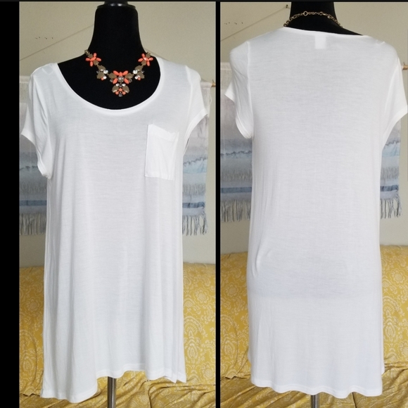 DIVIDED/ White Long Tee Shirt - Picture 2 of 5